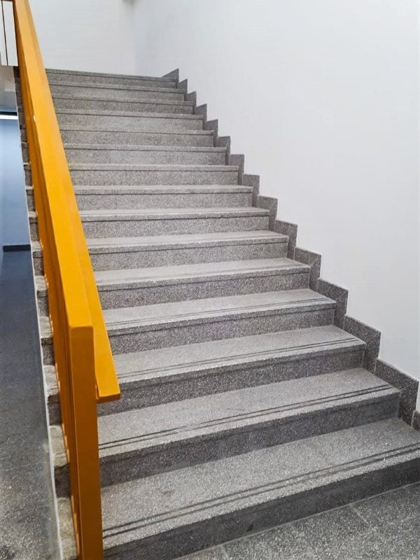 Indoor terrazzo tile stairs by ATTF Oman