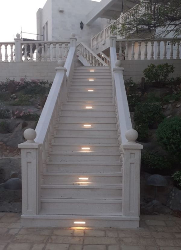 Outdoor stairs private villa by ATTF Oman